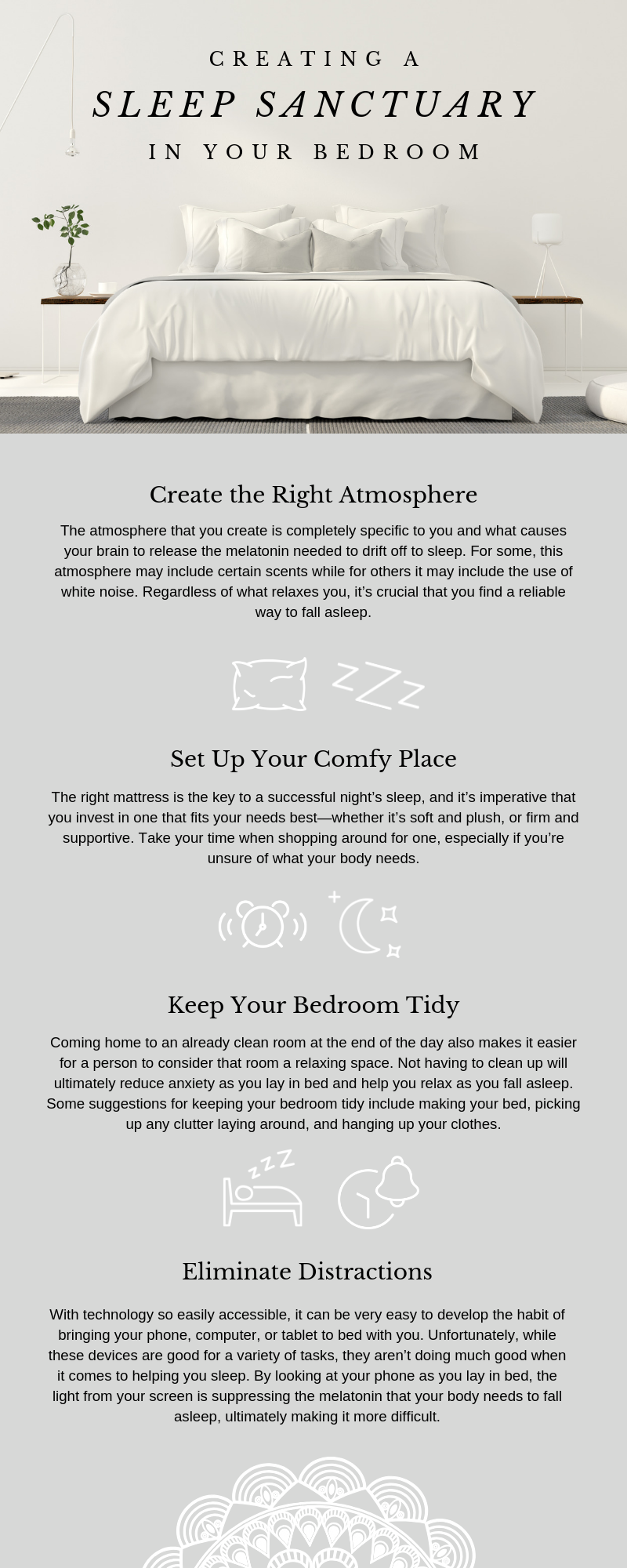 creating a sleep sanctuary infographic